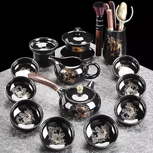teekanne mit tasse türkische teekanne Büro-Empfangs-Teekanne, Kung-Fu-Teeservice aus Keramik mit Seitengriff(Color:3,Size:) von Generisch