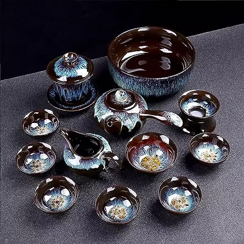 teekanne mit tasse türkische teekanne Home Keramik Kung Fu Tee-Set, kommerzielle tragbare Teetasse Life Tee-Set(Color:14,Size:) von Generisch