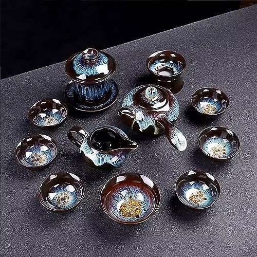 teekanne mit tasse türkische teekanne Home Keramik Kung Fu Tee-Set, kommerzielle tragbare Teetasse Life Tee-Set(Color:7,Size:) von Generisch