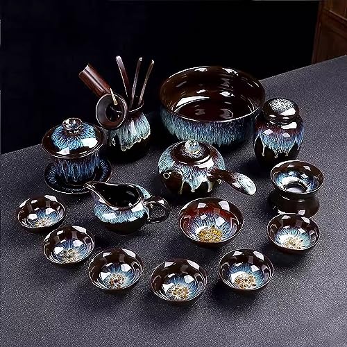 teekanne mit tasse türkische teekanne Home Keramik Kung Fu Tee-Set, kommerzielle tragbare Teetasse Life Tee-Set(Color:9,Size:) von Generisch