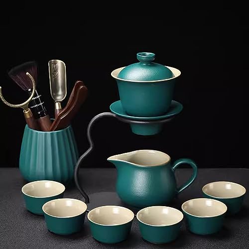 teekanne mit tasse türkische teekanne Lazy Office Kung-Fu-Teeset, automatische Teezubereitung, Keramik-Teeset(Color:6,Size:) von Generisch