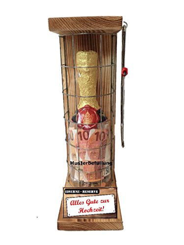 Alles Gute zur Hochzeit - Eiserne Reserve Geldgeschenk - Behälter zum selbst Befüllen mit Geld, Süßigkeiten Geschenkverpackung Geschenkidee von Genial-Anders