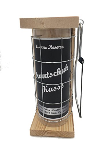 Brautschuh Kasse - Eiserne Reserve Spardose incl. Säge zum zersägen des Gitter - Geldgeschenk - das andere Sparschwein - lustige Sparbüchse - Geschenkidee von Genial-Anders