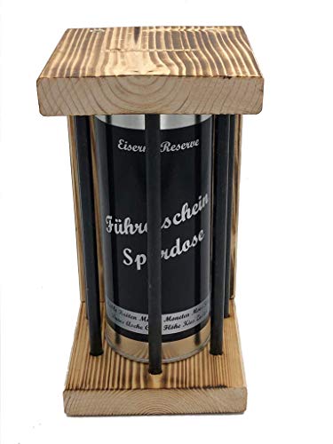 Führerschein Spardose - Eiserne Reserve Black Edition Spardose lustige Sparbüchse - Geschenkidee Geldgeschenk Sparbüchse Geschenk von Genial-Anders