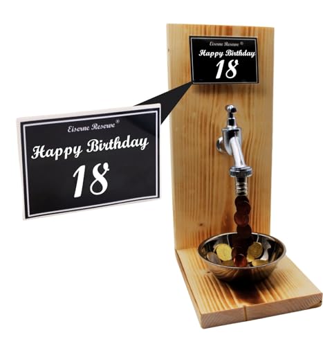 Geschenk zum 18 Geburtstag Mann & Frau - Geldhahn - Geld Geschenk - Geschenk zum - ausgefallene lustige witzige Geschenkidee - Geld verschenken -s- Happy Birthday 18 von Genial-Anders