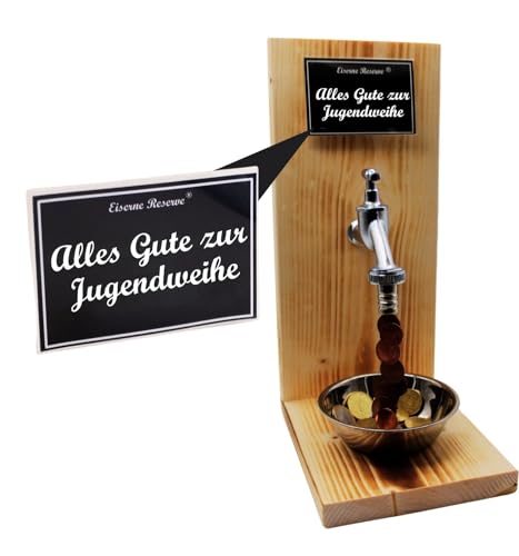 Jugendweihe Geldgeschenk - Eiserne Reserve Geldhahn Geldgeschenk Jugendweihe Geschenke Mädchen Jugendweihe Geschenke für Jungen - Text s/w Alles Gute zur Jugendweihe von Genial-Anders