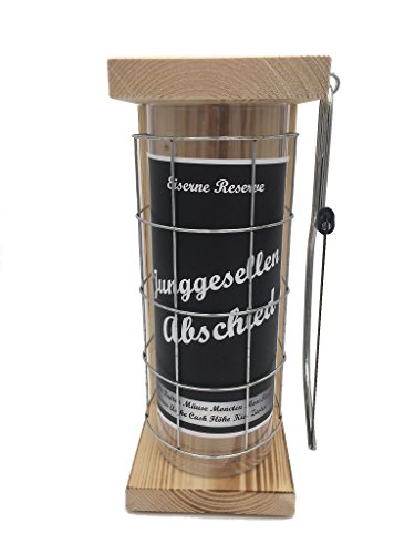 Junggesellenabschied Geschenk Spardose - Eiserne Reserve incl. Säge zum zersägen des Gitter - Geldgeschenk - das andere Sparschwein - lustige Sparbüchse - Geschenkidee von Genial-Anders