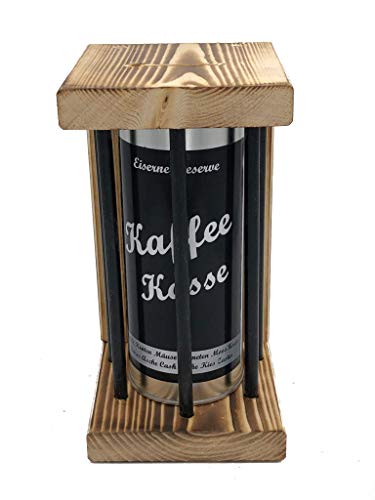 Kaffee Kasse - Eiserne Reserve Black Edition Spardose lustige Sparbüchse - Geschenkidee Geldgeschenk Sparbüchse Geschenk von Genial-Anders
