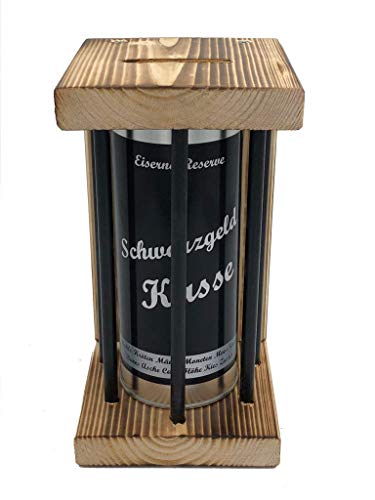 Schwarzgeld Kasse Eiserne Reserve ® Black Edition Spardose witzige Sparbüchse, Geschenkidee Geldgeschenk Sparbüchse Geschenk von Genial-Anders