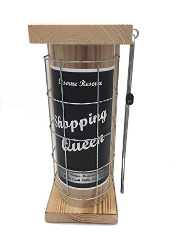Shopping Queen Spardose - Eiserne Reserve incl. Säge zum zersägen des Gitter - Geldgeschenk - das andere Sparschwein - lustige Sparbüchse - Geschenkidee von Genial-Anders