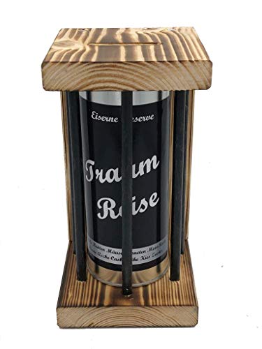 Traum Reise Eiserne Reserve ® Black Edition Spardose witzige Sparbüchse, Geschenkidee Geldgeschenk Sparbüchse Geschenk von Genial-Anders