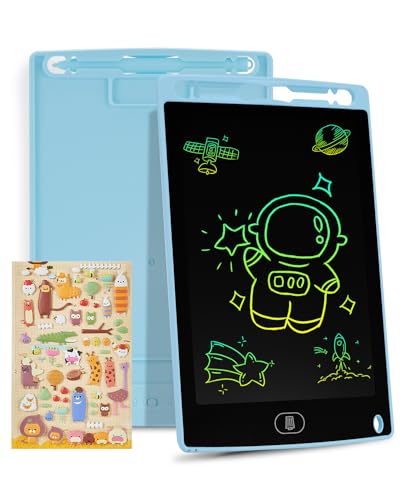 Genialba LCD Schreibtafel 12 Zoll, Buntes LCD Schreibtablett, Kindergeschenk, LCD Writing Tablet Elektronischer Tablette, Grafiktablett für Kinderspiele 2 3 4 5 6 7 Jahre alte Mädchen (Blau) von Genialba