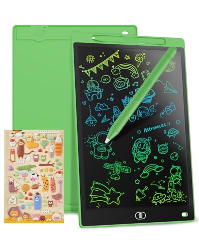 Genialba LCD Schreibtafel 12 Zoll, Buntes LCD Schreibtablett, Kindergeschenk, LCD Writing Tablet Elektronischer Tablette, Grafiktablett für Kinderspiele 2 3 4 5 6 7 Jahre alte Mädchen (Grün) von Genialba