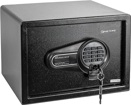 Genie Hand | Motorisierter Möbeltresor Kleiner Safe mit Zahlenkombinationscode und B-Schloss Geldtresore von Genie Hand