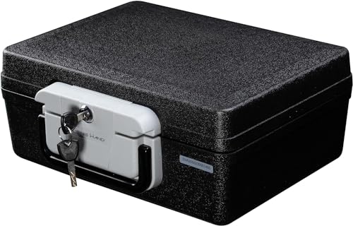 Genie Hand | Tragbarer Koffersafe Geldkassette Abschließbar Feuerfest LFS30 und Wasserdicht IPX6 Schlüsseltresor mit B-Class Schloss von Genie Hand