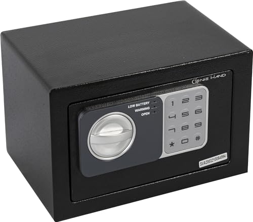 Genie Hand | Möbeltresor für Zuhause mit Elektronik Zahlenschloß und Schlüssel Tresor Safe mit Einwurfschlitz – B-Schloss – Anti-Bounce -Technologie von Genie Hand