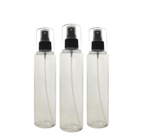 PET Flaschen 3x Sprühflasche Zerstäuber 250ml Flasche für Desinfektionsmittel BPA- frei mit Kappe Plastikflaschen Ölflasche Essigflasche von Geniess-Bar!