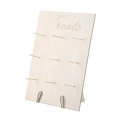 Donut Stand - 9 Stift Desktop Holz Donut Ständer | Dekorative Auslage für Gebäck Esstisch Café Catering Buffet - Hochzeit Buffet Tafel von Genikeer