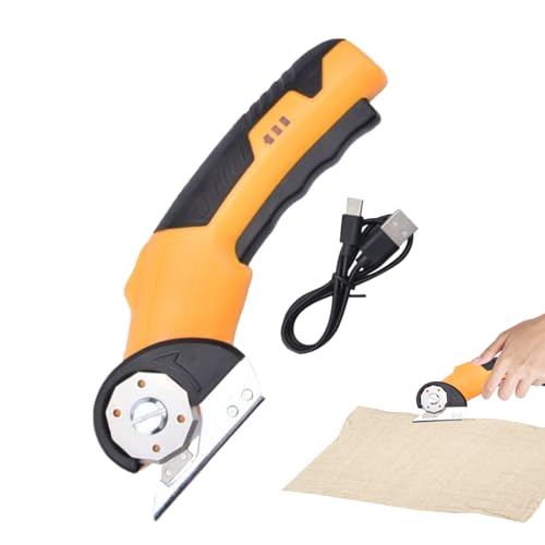 Elektro-Schneidegerät,Teppichschneider Mit Sicherheitssperre Und LED Beleuchtung - Präzisions-Elektroschere Für Industrie Zimmerei Küche Garage Stoffe Teppiche Leder von Genikeer