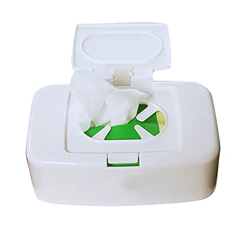 Feuchttücher Box, Feuchtes Toilettenpapier Box, Taschentuch Aufbewahrungsbox, Box Feuchtes Toilettenpapier Mit Deckel, Kunststoff Tissue Serviettenbox, Druckknopf Tragbare Feuchttücherspender von Genikeer