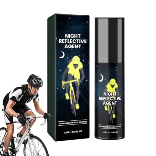 Genikeer 100ml Wetterbeständige Reflektierende Sprühfarbe, Fahrrad Glühspray, Sprühfarbe Für Nachtfahrten, Reflektierendes Spray Nacht Reflective Agent Für Outdoor Nacht Fahrradbekleidung von Genikeer