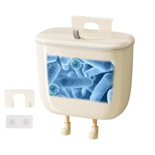 Genikeer Küchen Mülleimer | Badezimmer Müllbehälter Mit Deckel | Niedlicher Abfalleimer Mit Augen Und Beine Deko Für Wand Unter Waschbecken Schlafzimmer Bad von Genikeer