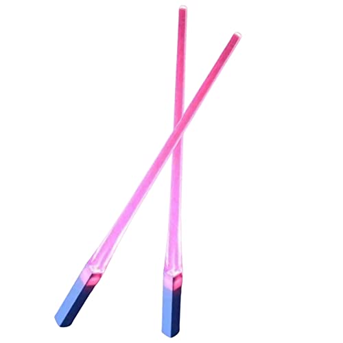 Genikeer Licht LED Lichtschwert Essstäbchen | Leuchtende Essstäbchen | Wiederverwendbare Sushi Leuchtschwerter Essstäbchen | Lichtschwert Chopstick Für Küchen Dinnerparty Sushi Besteck von Genikeer