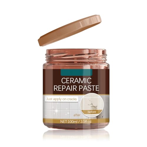 Genikeer Porzellan Reparaturpaste | Waschbecken Keramik Reparaturset | Marmor Reparaturset Für Keramikporzellan Risse | Fliesenreparaturcreme Reparaturwerkzeug | Fliesen Und Granit Reparaturset von Genikeer
