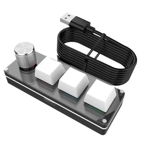 Genikeer Programmierbares Tastenfeld, Spiel-Keypad-Programmierung, Spieltastatur für Damen Herren Erwachsene Büro Zuhause Unterwegs von Genikeer