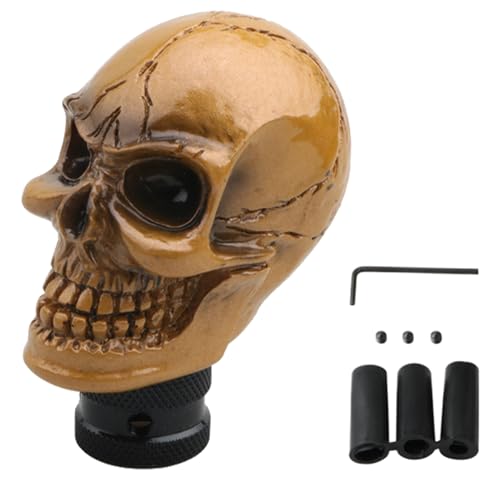 Genikeer Totenkopf-Schaltknauf Für Auto | Manuelle Automatik Schaltknäufe Schädelform,Horrordeko Fahrzeuginnenraum Modifikationszubehör Für Reisen Halloween Unterwegs Genikeer Totenkopf-Schaltknauf Für Auto | Manuelle Automatik Schaltknäufe Schädelform,Horrordeko Fahrzeuginnenraum Modifikationszubehör Für Reisen Halloween Unterwegs von Genikeer
