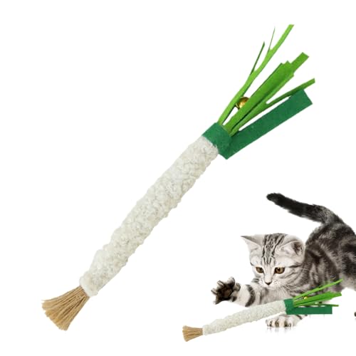 Katzen Beißspielzeug,Fell Spielstäbe Mit - Beissfeste Lustige Kaustangen Haustierzubehör Gegen Langeweile Unterhaltung von Genikeer