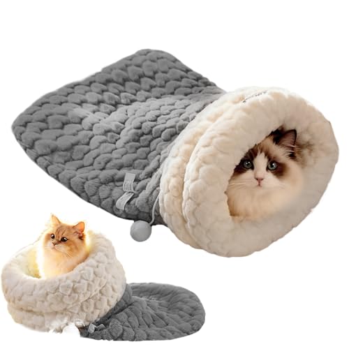 Katzenschlafnest - Plüschiges Warmes Haustier Schlafbett | Weiches Geschlossenes Häuschen Für Kleintiere Kaninchen Kitten | Katzen Und Kätzchen Katzenschlafnest - Plüschiges Warmes Haustier Schlafbett | Weiches Geschlossenes Häuschen Für Kleintiere Kaninchen Kitten | Katzen Und Kätzchen von Genikeer