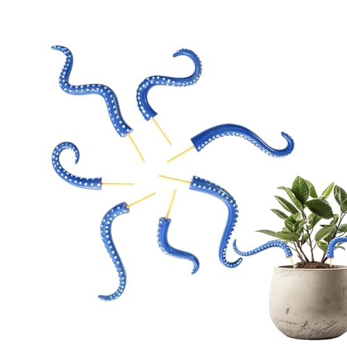 Kraken Tentakel Pflanzenstütze | Tentakel Design Gartenstäbe Dekorativ | 7 Stück Nachleuchtende Kletterhilfen Stäbe für Blumentopf Deko Innenbereich Zuhause Terrasse Garten Außenbereich Rasen Kraken Tentakel Pflanzenstütze | Tentakel Design Gartenstäbe Dekorativ | 7 Stück Nachleuchtende Kletterhilfen Stäbe für Blumentopf Deko Innenbereich Zuhause Terrasse Garten Außenbereich Rasen von Genikeer