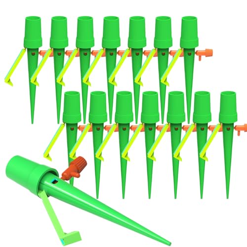 Pflanzenselbstbewässerungsspitzen,15 Stück Verstellbare Bewässerungsspitzen | Automatische Tropfer Als Bewässerungssystem Mit Auslaufsicherheit Und Einstellbarem Ventil Für Garten Rasen von Genikeer