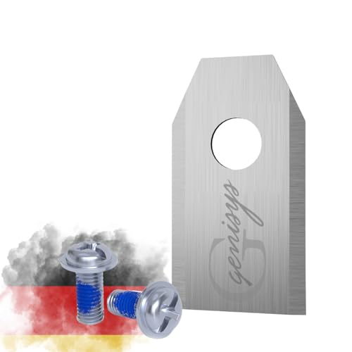 Genisys Edelstahl Ersatz Messer Klingen kompatibel mit Ecovacs Goat Mähroboter - LongLife - 1-Loch bruchsicher [DIN EN 50636 geprüft], Stück:24 von Genisys