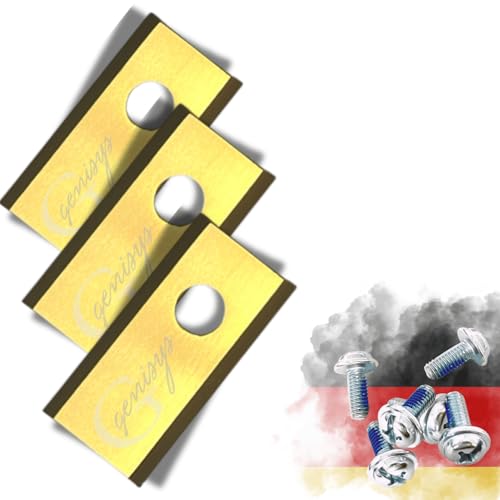 Genisys Titan Ersatz Messer Klingen kompatibel mit Parkside Smart Mähroboter - LongLife - 1-Loch bruchsicher [DIN EN 50636 geprüft] - mit Schrauben, Stück:30 von Genisys