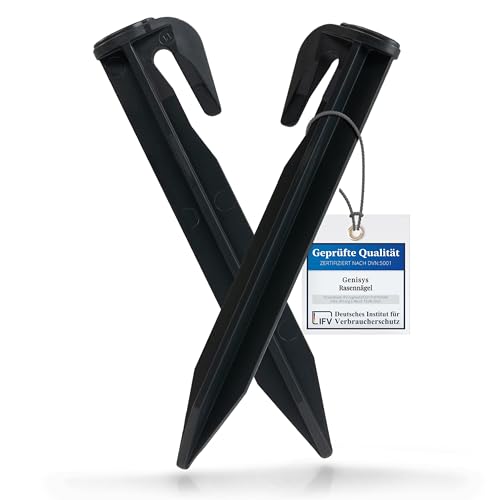 Yardforce ® kompatible Haken Nägel Mähroboter Kabel Befestigungs Heringe Erdanker - verstärkter HQ ABS, Stück:100 von Genisys