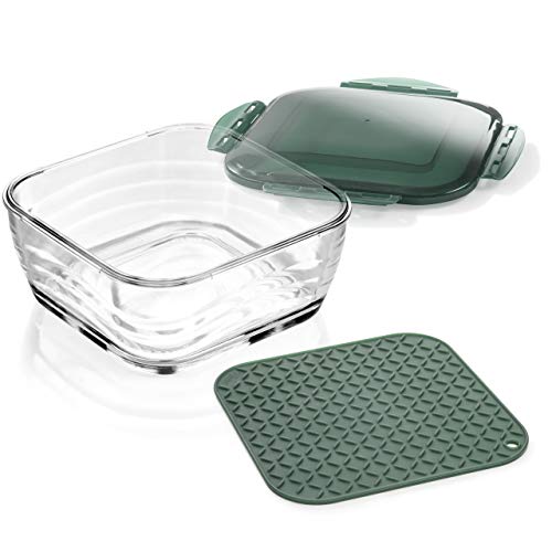 Genius A27054 Nicer Dicer Chef Glasschüssel groß mit Deckel & Silikonmatte Kombi-Set-ofenfeste Glasbehälter Auflaufform Ofenform backofenfest und gefriergeeignet, Glas, 2800 milliliters Genius A27054 Nicer Dicer Chef Glasschüssel groß mit Deckel & Silikonmatte Kombi-Set-ofenfeste Glasbehälter Auflaufform Ofenform backofenfest und gefriergeeignet, Glas, 2800 milliliters von Genius