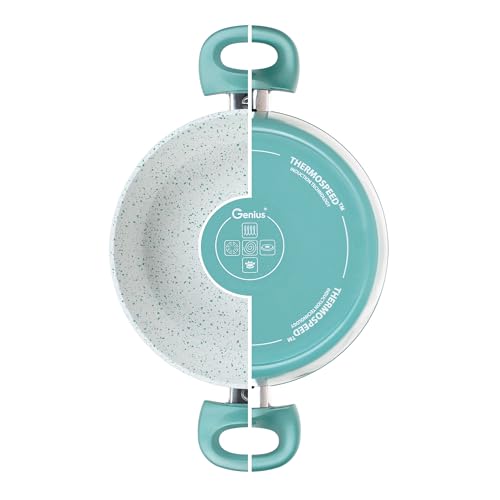 Genius Cerafit Revolution Kochtopf 26 CM 2-tlg., Keramik antihaftbeschichtet, Suppen Fleisch Topf mit Glasdeckel PFAS frei, Thermo Speed, alle Herdarten Backofen Spülmaschinen geeignet Genius Cerafit Revolution Kochtopf 26 CM 2-tlg., Keramik antihaftbeschichtet, Suppen Fleisch Topf mit Glasdeckel PFAS frei, Thermo Speed, alle Herdarten Backofen Spülmaschinen geeignet von Genius