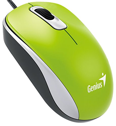 Genius DX-110 USB Optisch 1000DPI Ambidextrös Grün Maus - Mäuse (USB, Büro, Gedrückte Tasten, Rad, Optisch, 1000 DPI) von Genius