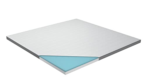 Genius Eazzzy Topper Classic 200x200cm Höhe 7 cm H2 H3 - orthopädische Matratzentopper für Matratze & Boxspringbett aus Gelschaum | Matratzenauflage 200x200 für Allergiker + Bezug von Genius