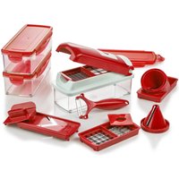 Genius Gemüseschneider "Nicer Dicer Smart, inkl. Julietti, Set 16-tlg." Würfel, Stifte, Scheiben, Streifen, Viertel und Gehobeltes von Genius