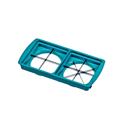 Genius Neu Ersatzteile Nicer Dicer Plus: Grund-Deckel - Hobeleinsatz - Messereinsätze - Sparschäler - Behälter - Deckel (Vierteln und Achteln, Petrol) von Genius