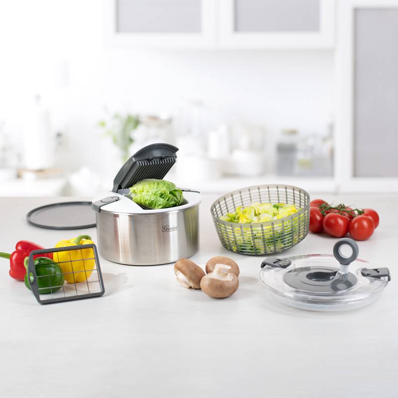 Genius Nicer Dicer Family Set 7-tlg., in grau von Genius