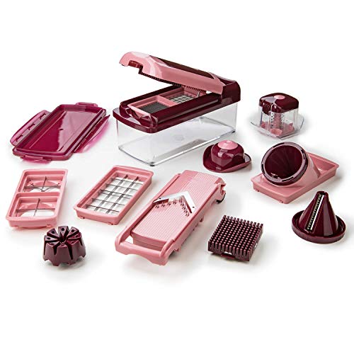Genius Nicer Dicer Fusion Smart Set 16 Teile - Gemüseschneider & Spiralschneider zum Gemüse schneiden mit Twist, Slicer, Julietti aus TV-Werbung - Ideal als Chopper Gemüsehobel von Genius