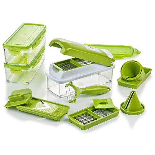 Genius Nicer Dicer Smart Julietti (16 Teile) Gemüseschneider Spiralschneider Multifunktionsschneider Mandoline Zerkleinerer manuell zum Schneiden Würfeln Hobeln Schälen Julienne von Genius