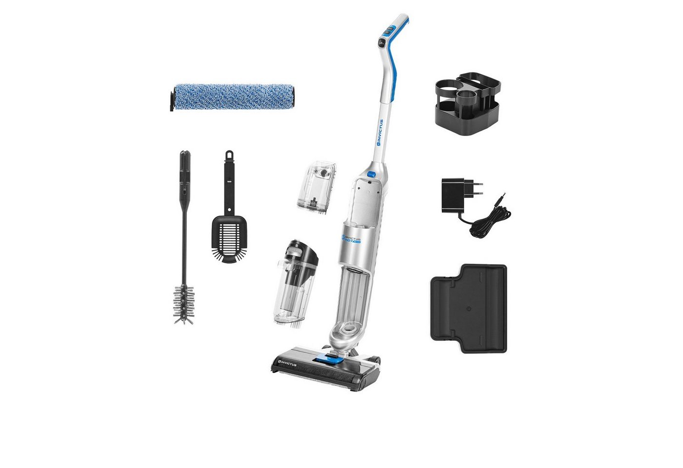 Genius Staub-Wasch-Sauger INVICTUS WD7 Kabelloser Akku Nass- und Trockensauger Set 15-tlg, beutellos, Reichweite von 250m2, Abschaltautomatik Genius Staub-Wasch-Sauger INVICTUS WD7 Kabelloser Akku Nass- und Trockensauger Set 15-tlg, beutellos, Reichweite von 250m2, Abschaltautomatik von Genius