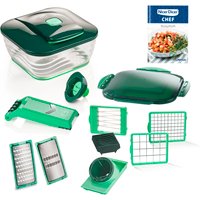Genius Zerkleinerer "Nicer Dicer Chef inkl. Julienne-Reib-Einsatz, Set 16-tlg.", Nicer Dicer Schneidgerät in der 10. Generation für die ganze Familie von Genius
