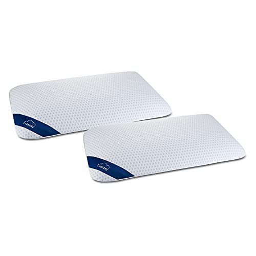 Genius eazzzy Schaumkissen 40x80 cm Höhe 10cm - Nackenstützkissen mit 2 Härtegraden + kühlender Gelschaum - Schlafkissen für Seiten- Rücken- & Bauchschläfer | im Doppelpack Genius eazzzy Schaumkissen 40x80 cm Höhe 10cm - Nackenstützkissen mit 2 Härtegraden + kühlender Gelschaum - Schlafkissen für Seiten- Rücken- & Bauchschläfer | im Doppelpack von Genius