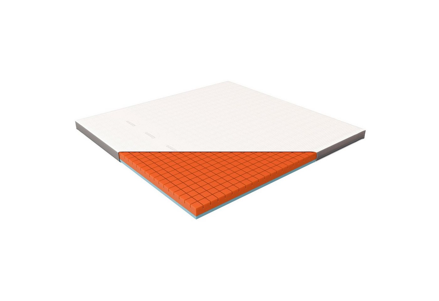Matratzenauflage eazzzy Premium Cube Topper, 200 x 200 x 9 cm Genius, 2-Seiten-Wendetopper (weiche & feste Seite) für Matratze von Genius